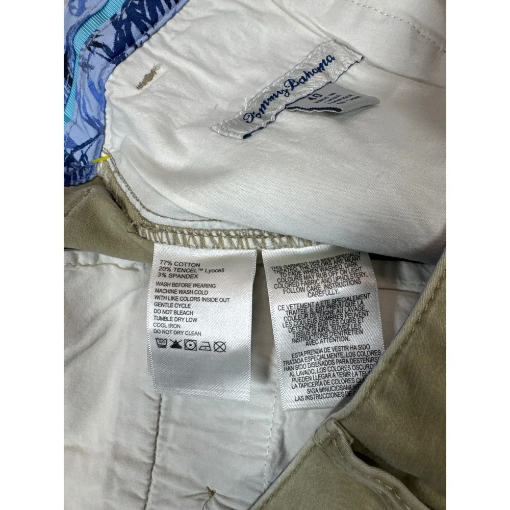 Tommy Bahama Mens Khaki Flat Front Shorts Size‎ 40 Casual Comfort Waist 40